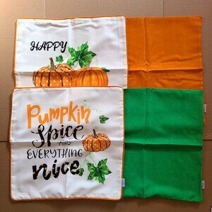 Halloween Decorative Throw Pillow Covers Set of 4 Square 18 in. x 18 in.